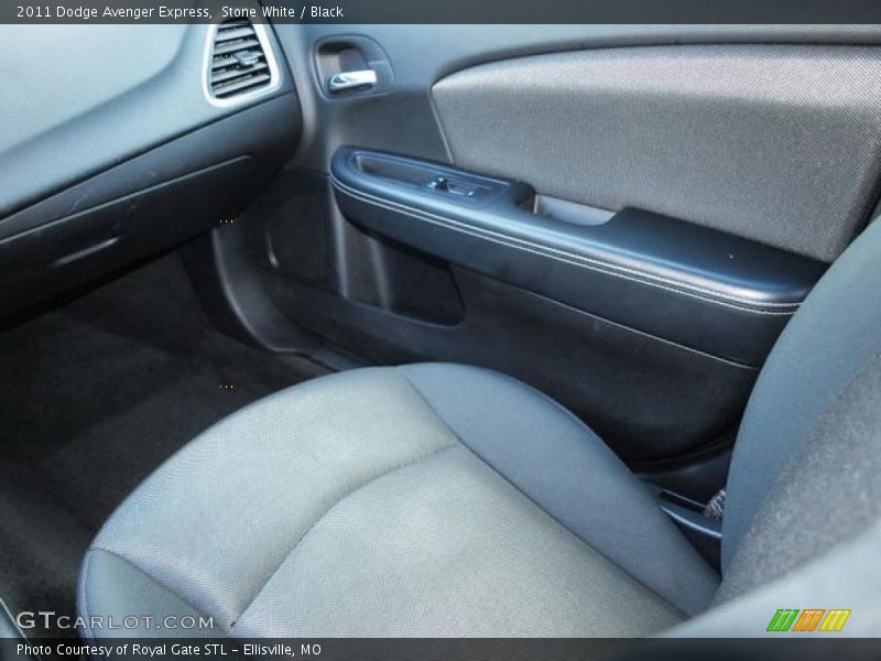 Stone White / Black 2011 Dodge Avenger Express