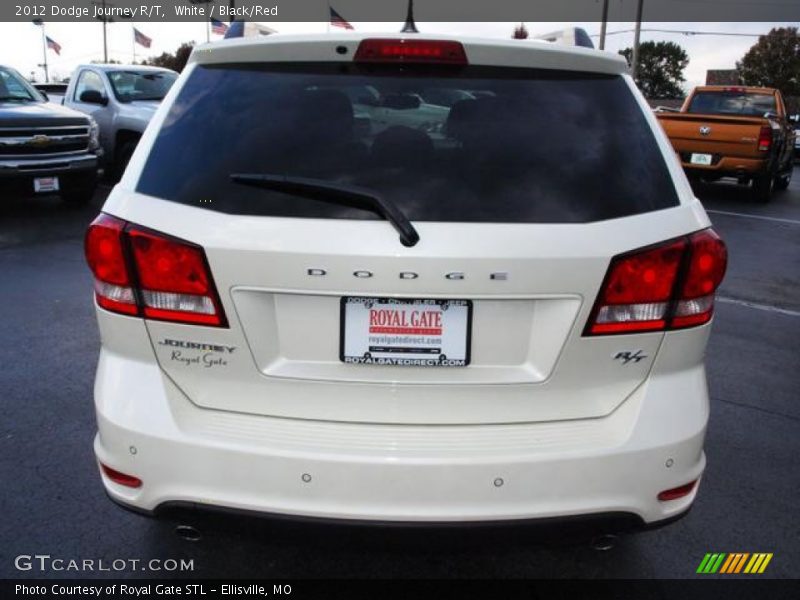 White / Black/Red 2012 Dodge Journey R/T