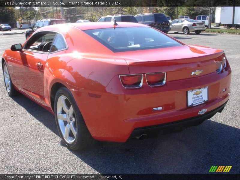 Inferno Orange Metallic / Black 2012 Chevrolet Camaro LT Coupe