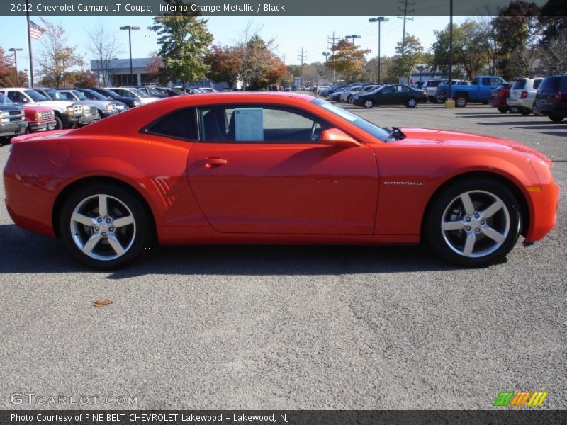 Inferno Orange Metallic / Black 2012 Chevrolet Camaro LT Coupe