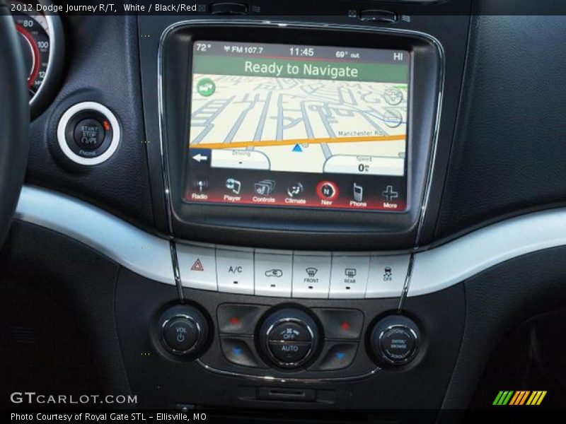 White / Black/Red 2012 Dodge Journey R/T