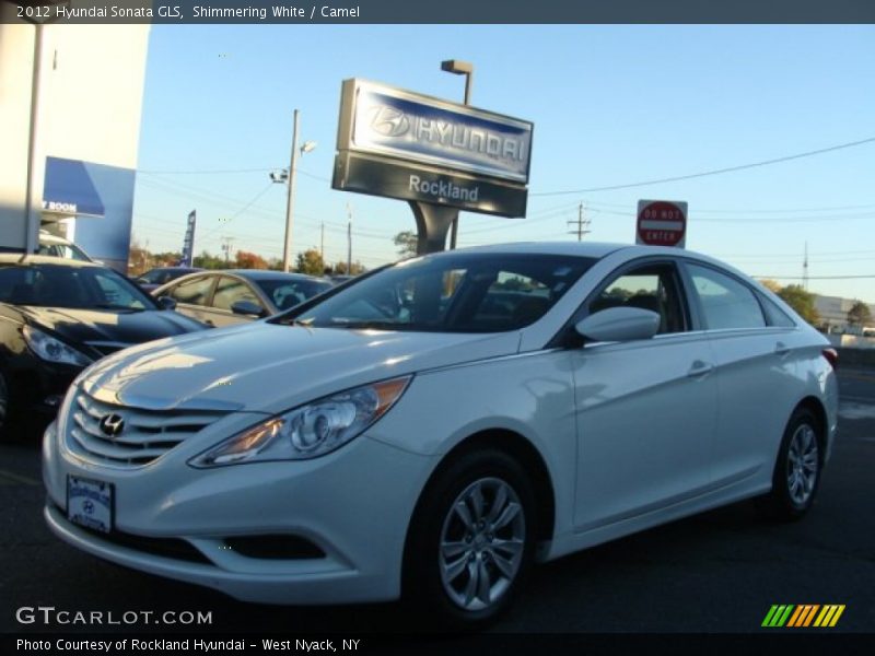 Shimmering White / Camel 2012 Hyundai Sonata GLS