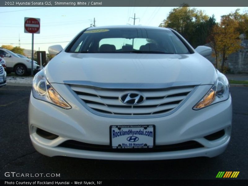Shimmering White / Camel 2012 Hyundai Sonata GLS