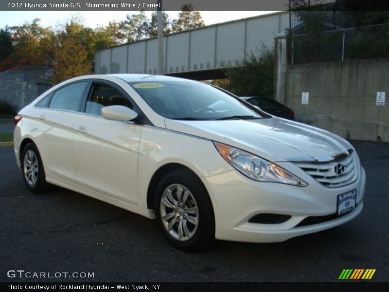 Shimmering White / Camel 2012 Hyundai Sonata GLS