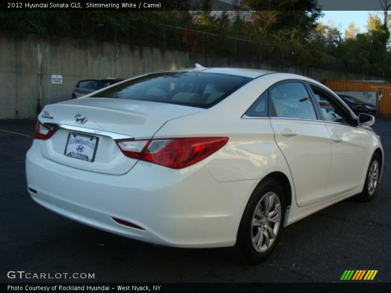 Shimmering White / Camel 2012 Hyundai Sonata GLS