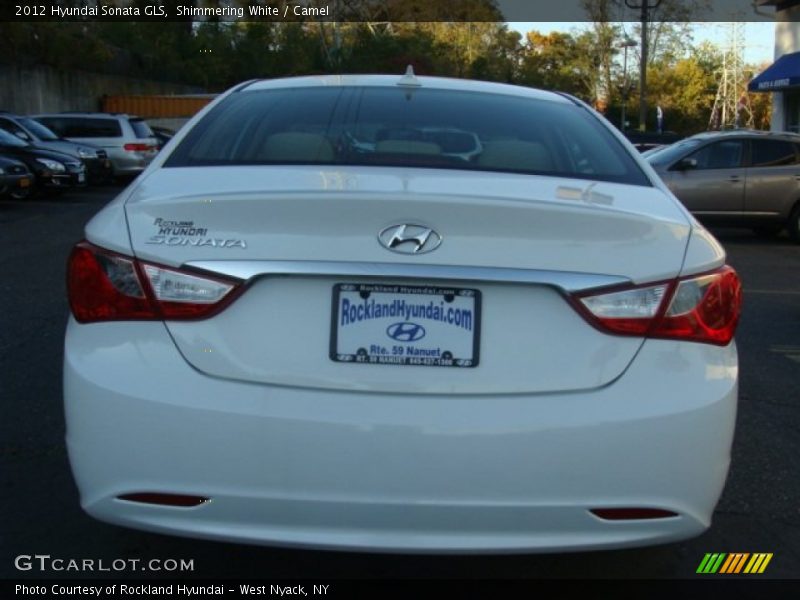 Shimmering White / Camel 2012 Hyundai Sonata GLS