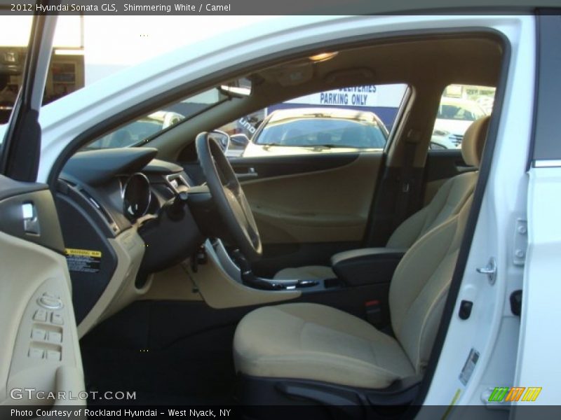 Shimmering White / Camel 2012 Hyundai Sonata GLS