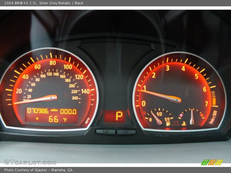 Silver Grey Metallic / Black 2004 BMW X3 2.5i