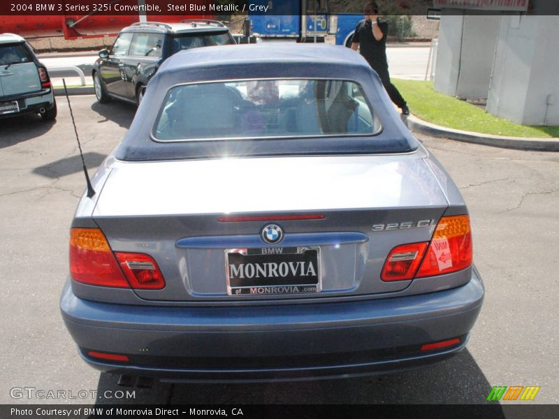 Steel Blue Metallic / Grey 2004 BMW 3 Series 325i Convertible