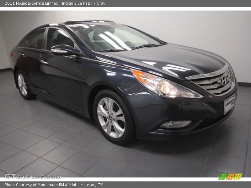 Indigo Blue Pearl / Gray 2011 Hyundai Sonata Limited