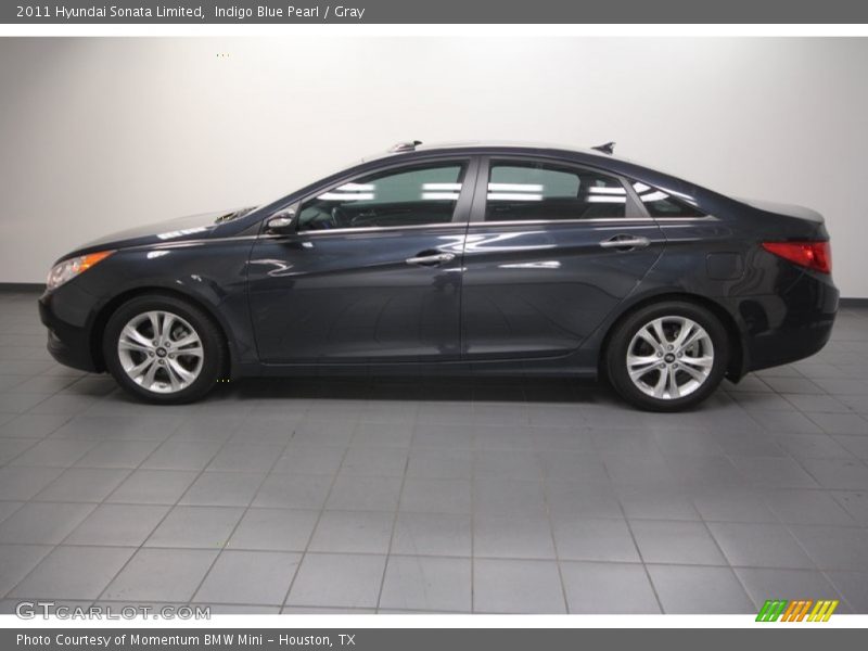 Indigo Blue Pearl / Gray 2011 Hyundai Sonata Limited
