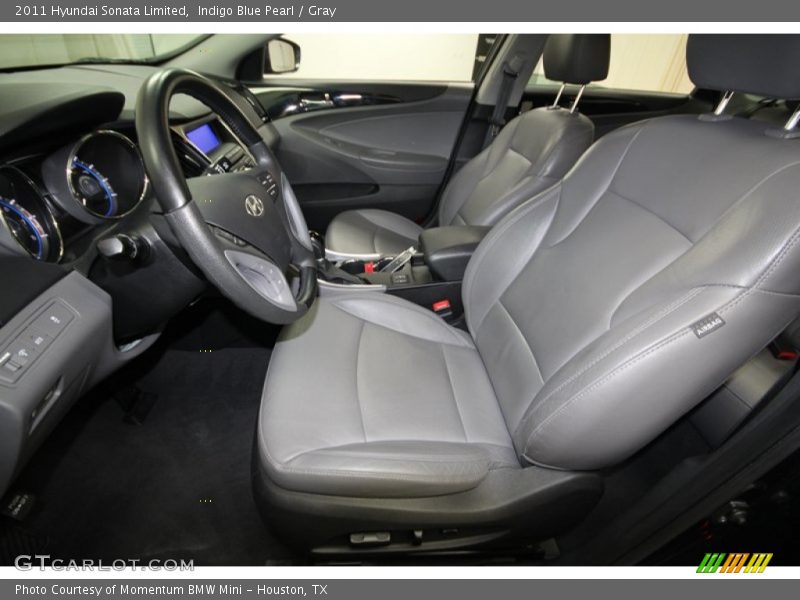 Indigo Blue Pearl / Gray 2011 Hyundai Sonata Limited
