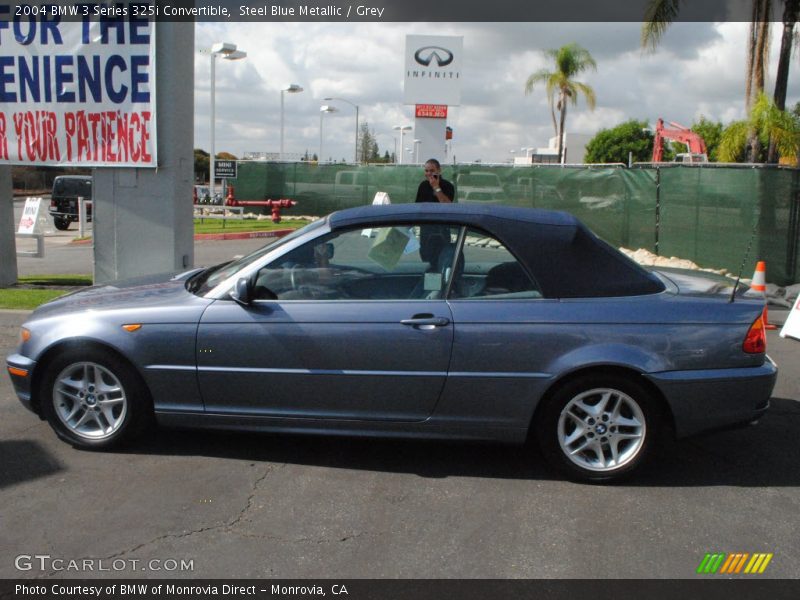 Steel Blue Metallic / Grey 2004 BMW 3 Series 325i Convertible