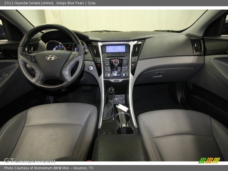 Indigo Blue Pearl / Gray 2011 Hyundai Sonata Limited