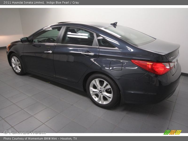 Indigo Blue Pearl / Gray 2011 Hyundai Sonata Limited