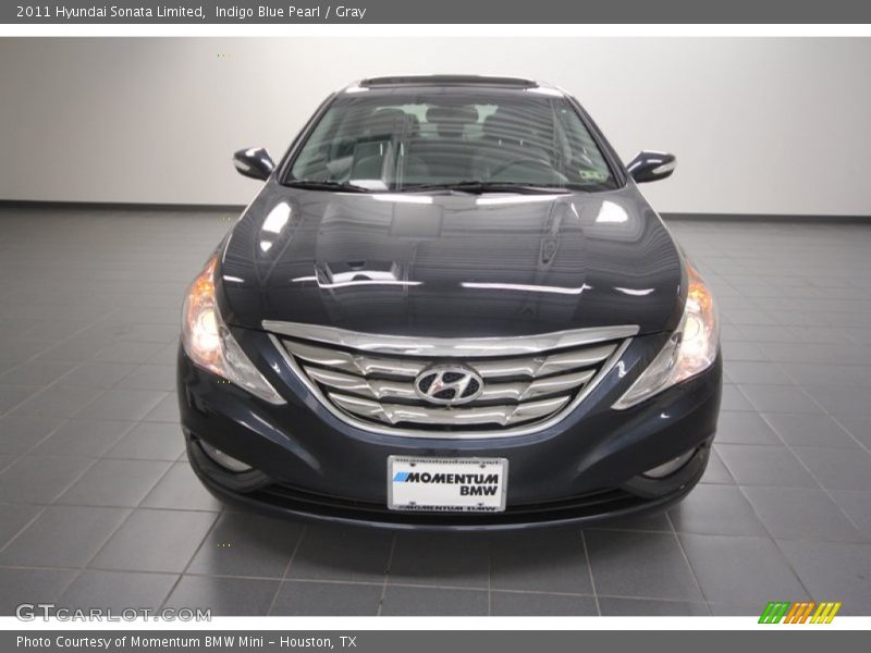 Indigo Blue Pearl / Gray 2011 Hyundai Sonata Limited