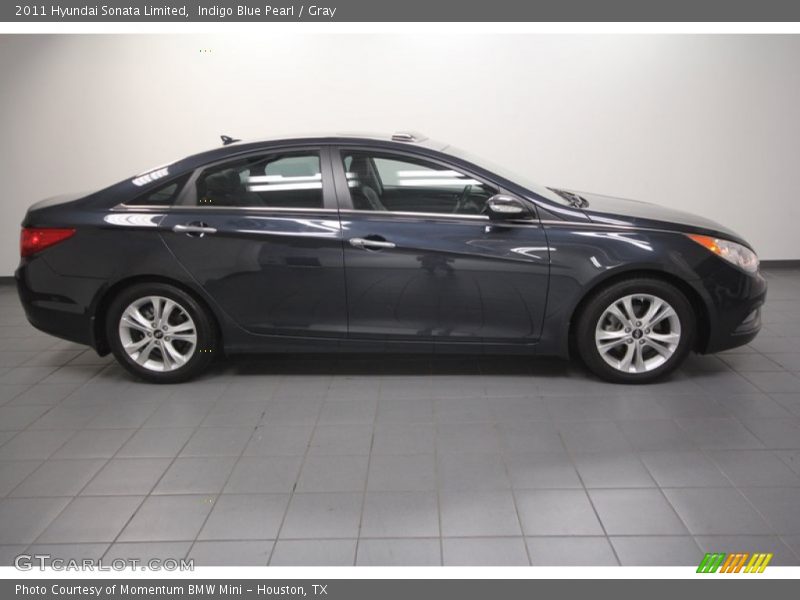 Indigo Blue Pearl / Gray 2011 Hyundai Sonata Limited