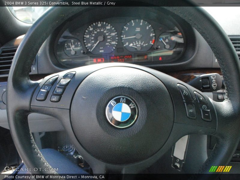 Steel Blue Metallic / Grey 2004 BMW 3 Series 325i Convertible