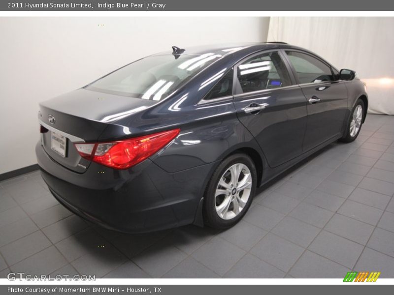 Indigo Blue Pearl / Gray 2011 Hyundai Sonata Limited