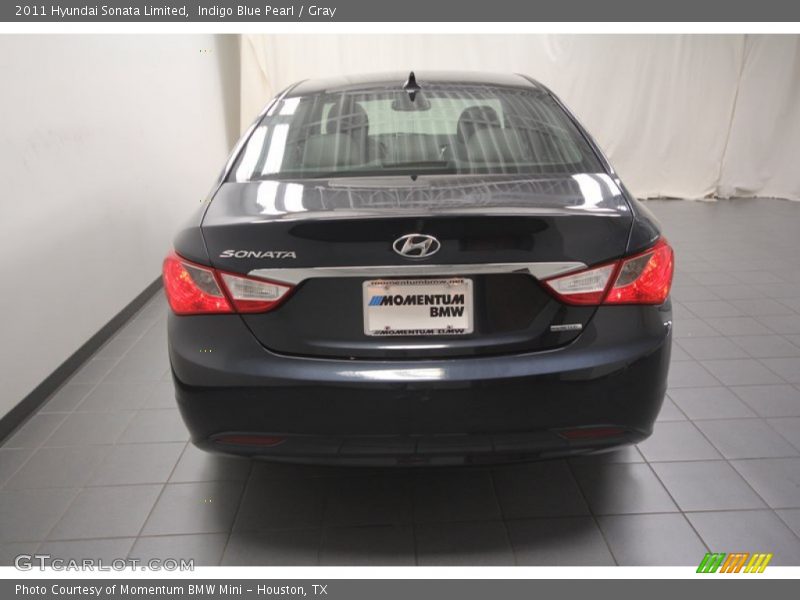 Indigo Blue Pearl / Gray 2011 Hyundai Sonata Limited