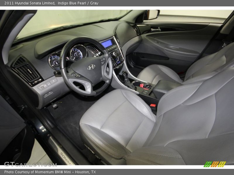 Indigo Blue Pearl / Gray 2011 Hyundai Sonata Limited