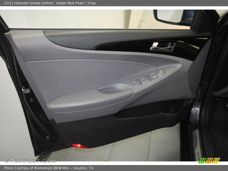 Indigo Blue Pearl / Gray 2011 Hyundai Sonata Limited