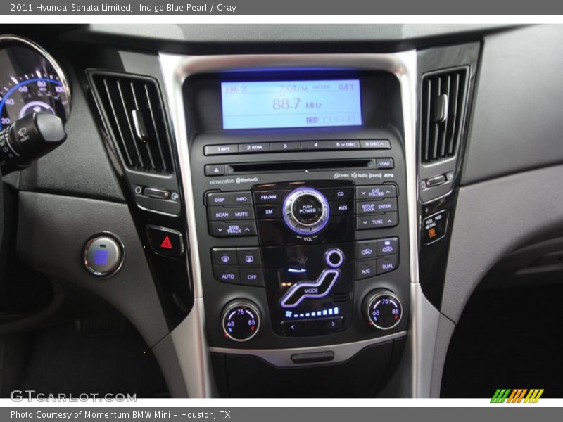 Indigo Blue Pearl / Gray 2011 Hyundai Sonata Limited