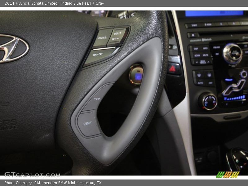 Indigo Blue Pearl / Gray 2011 Hyundai Sonata Limited