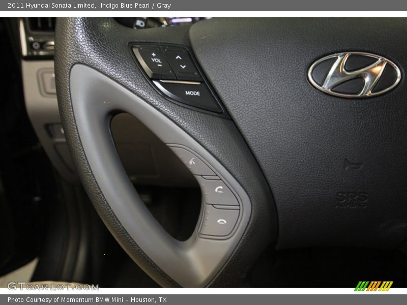 Indigo Blue Pearl / Gray 2011 Hyundai Sonata Limited