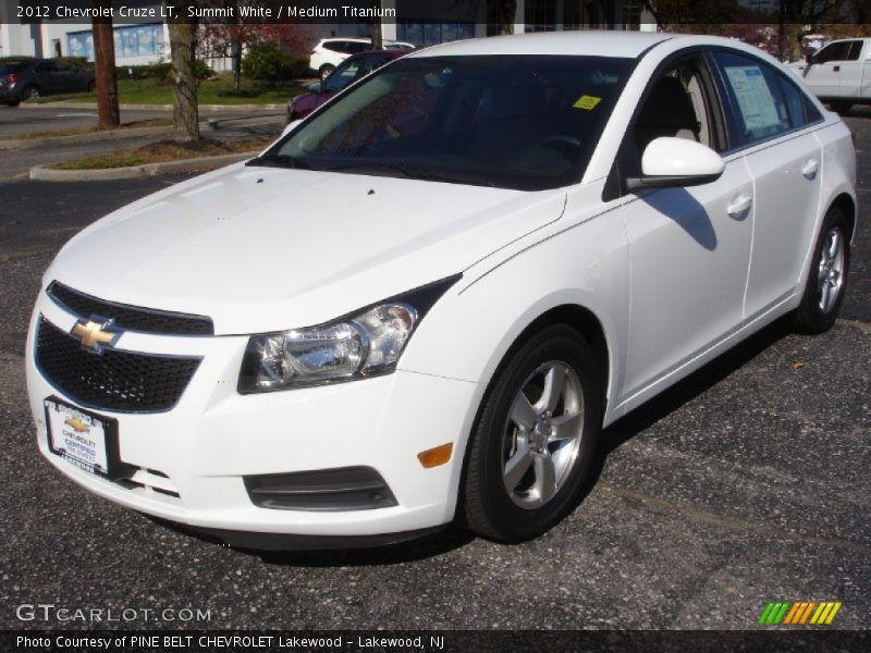 Summit White / Medium Titanium 2012 Chevrolet Cruze LT