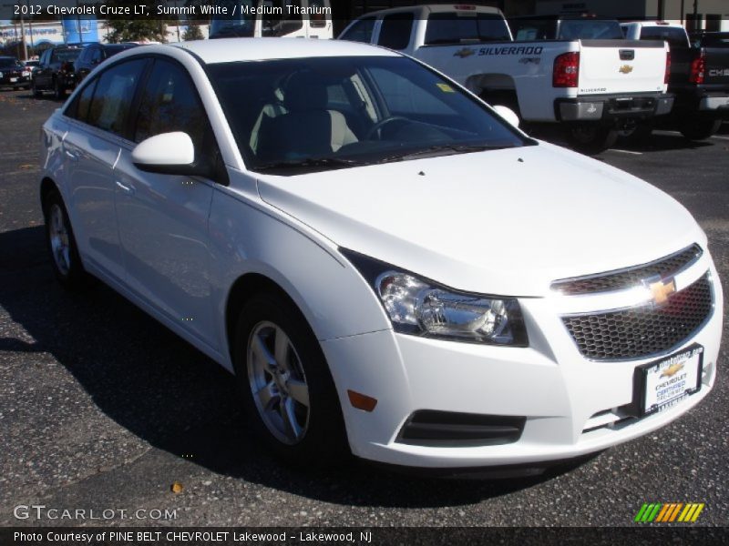 Summit White / Medium Titanium 2012 Chevrolet Cruze LT
