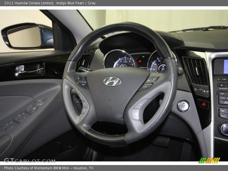 Indigo Blue Pearl / Gray 2011 Hyundai Sonata Limited