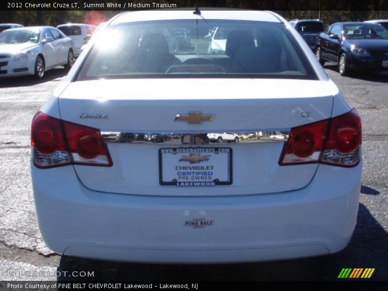 Summit White / Medium Titanium 2012 Chevrolet Cruze LT