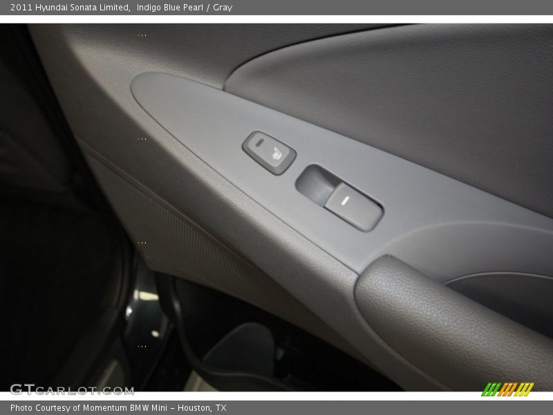 Indigo Blue Pearl / Gray 2011 Hyundai Sonata Limited