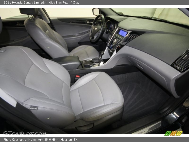 Indigo Blue Pearl / Gray 2011 Hyundai Sonata Limited
