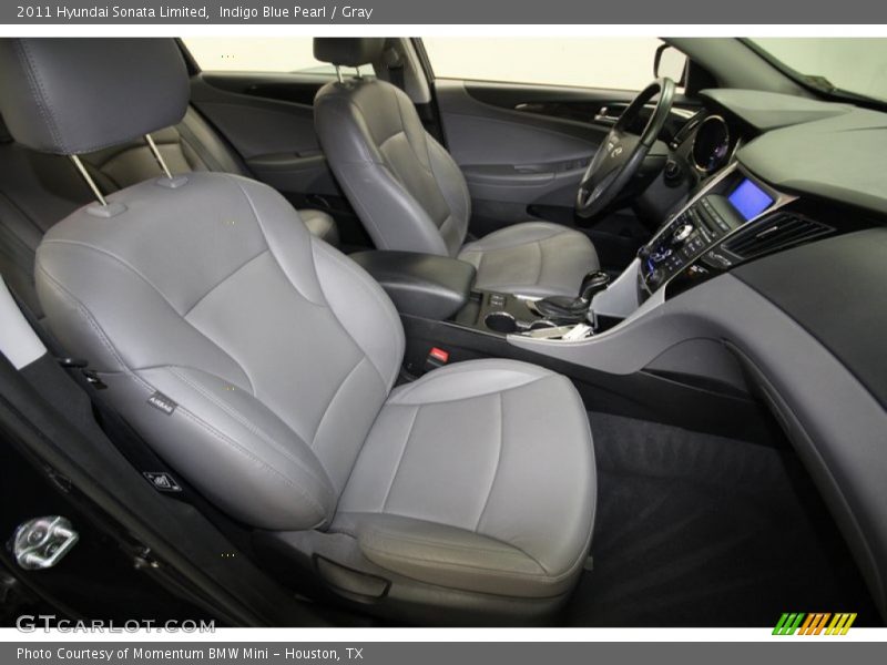 Indigo Blue Pearl / Gray 2011 Hyundai Sonata Limited