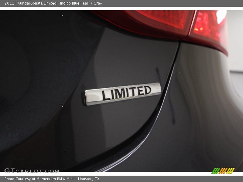Indigo Blue Pearl / Gray 2011 Hyundai Sonata Limited
