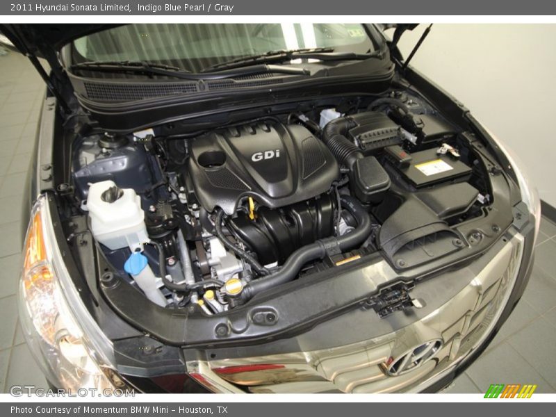 Indigo Blue Pearl / Gray 2011 Hyundai Sonata Limited