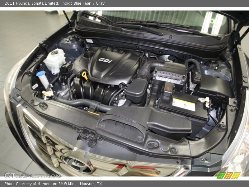 Indigo Blue Pearl / Gray 2011 Hyundai Sonata Limited