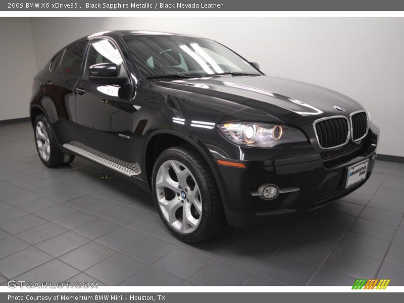 Black Sapphire Metallic / Black Nevada Leather 2009 BMW X6 xDrive35i