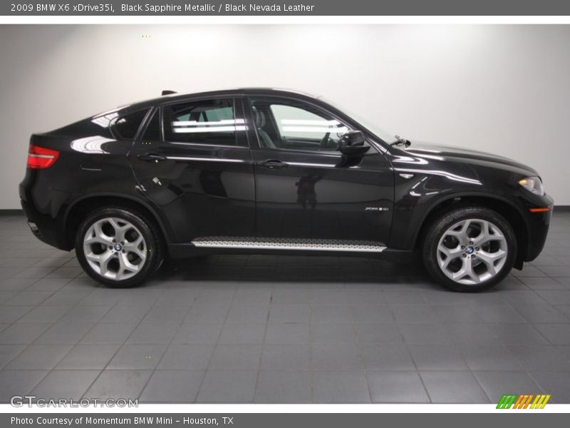 Black Sapphire Metallic / Black Nevada Leather 2009 BMW X6 xDrive35i