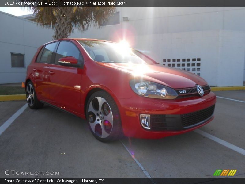 Tornado Red / Interlagos Plaid Cloth 2013 Volkswagen GTI 4 Door