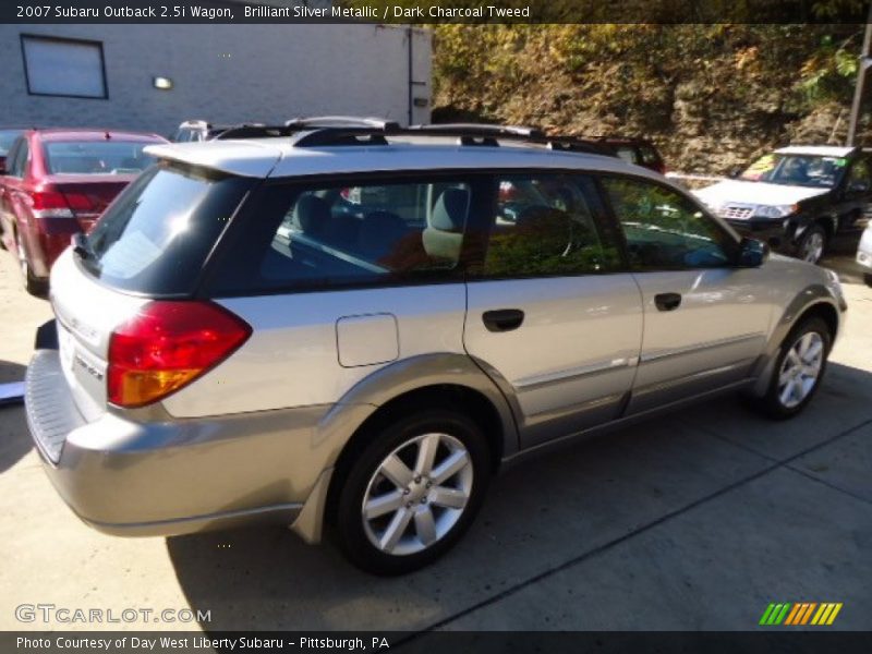 Brilliant Silver Metallic / Dark Charcoal Tweed 2007 Subaru Outback 2.5i Wagon