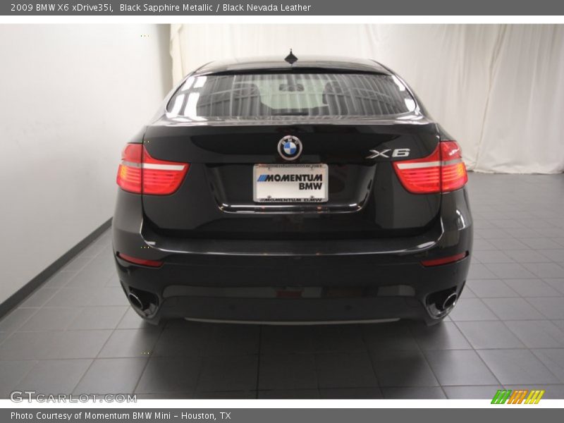 Black Sapphire Metallic / Black Nevada Leather 2009 BMW X6 xDrive35i