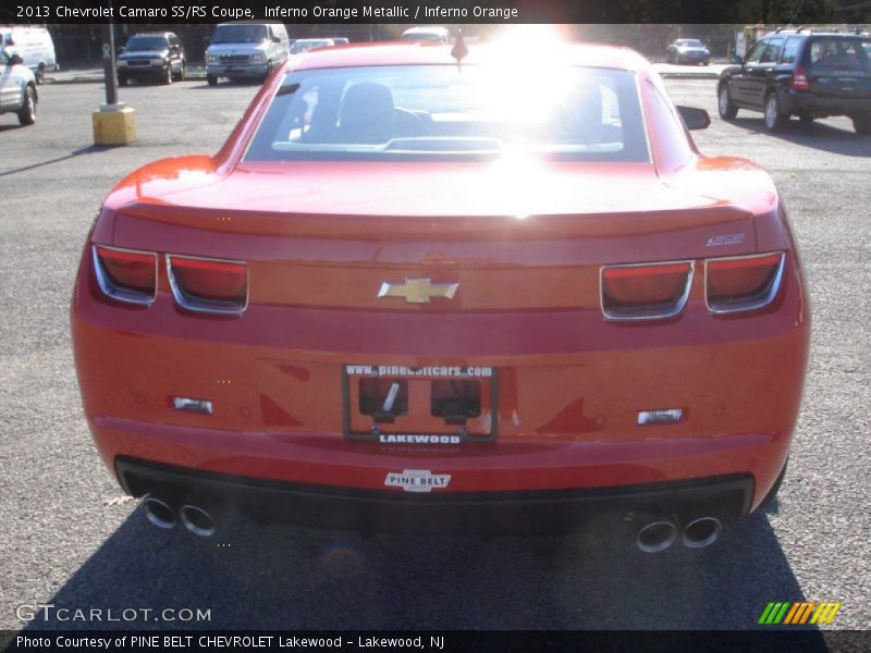 Inferno Orange Metallic / Inferno Orange 2013 Chevrolet Camaro SS/RS Coupe