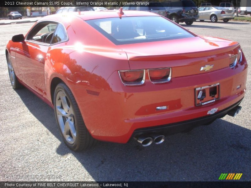 Inferno Orange Metallic / Inferno Orange 2013 Chevrolet Camaro SS/RS Coupe