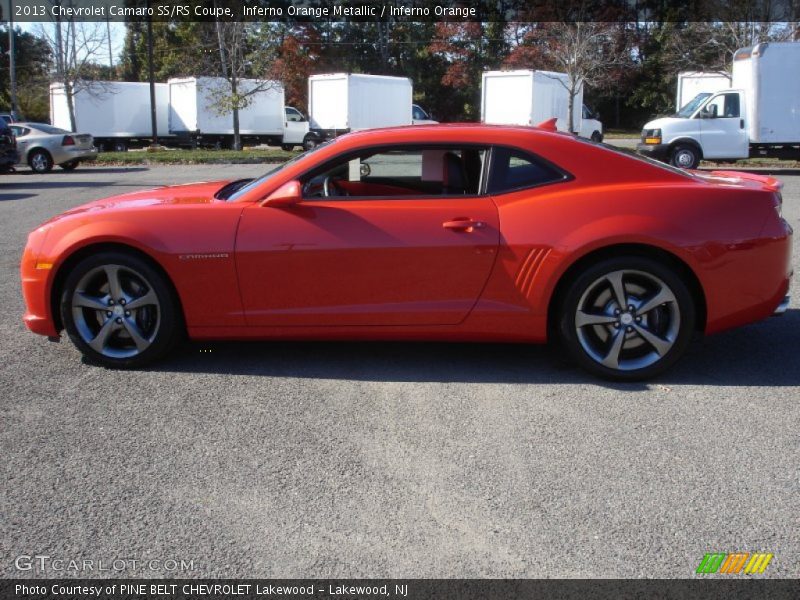 Inferno Orange Metallic / Inferno Orange 2013 Chevrolet Camaro SS/RS Coupe