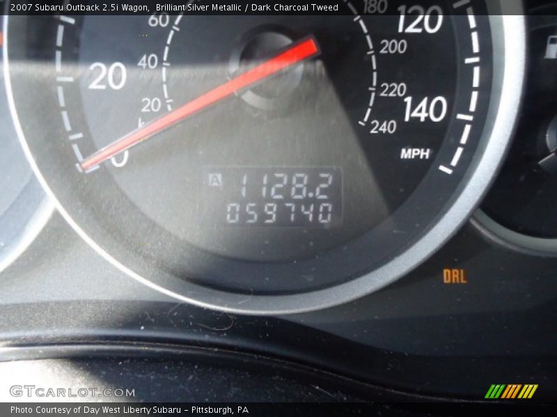 Brilliant Silver Metallic / Dark Charcoal Tweed 2007 Subaru Outback 2.5i Wagon