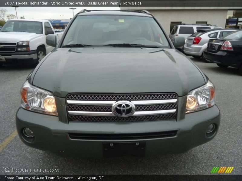 Oasis Green Pearl / Ivory Beige 2007 Toyota Highlander Hybrid Limited 4WD