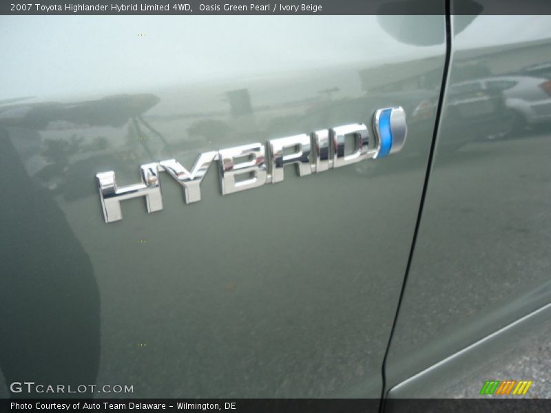 Oasis Green Pearl / Ivory Beige 2007 Toyota Highlander Hybrid Limited 4WD